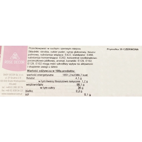 Kwiaty cukrowe ozdoby na tort prymulki czerwone dekoracje urodzinowe 10 sztuk